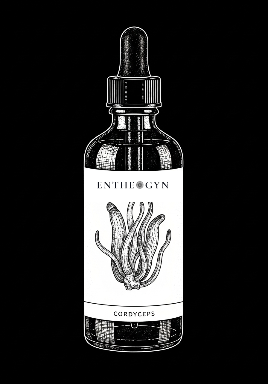 Cordyceps tincture bottle