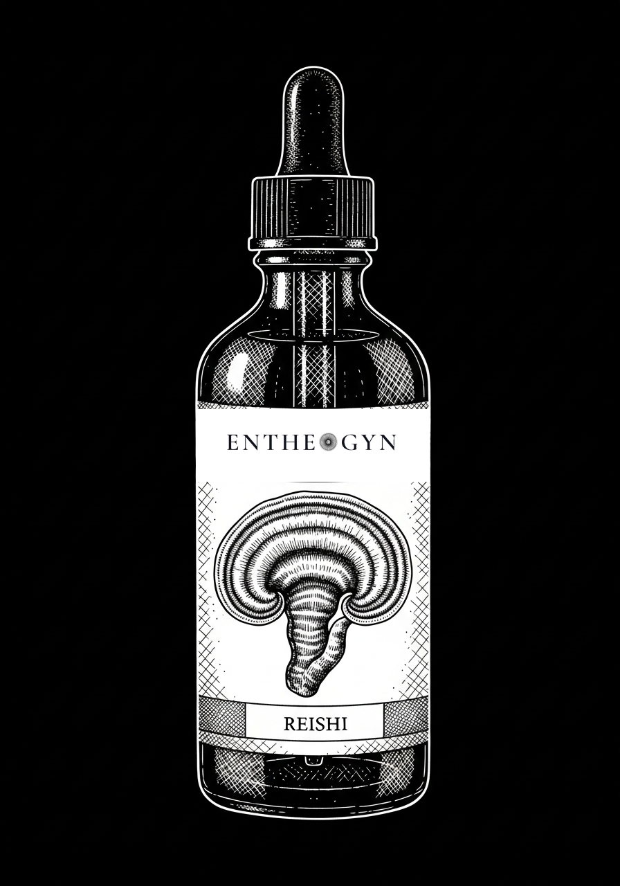 Reishi tincture bottle